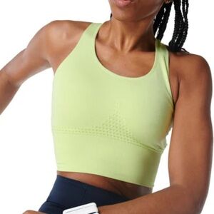 SWEATY BETTY Stamina Longline Workout Bra Green Size Medium